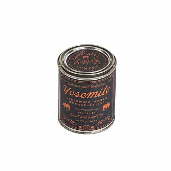 Yosemite 1/2 Pint Soy Candle – Cedarwood Amber Orange + Spice